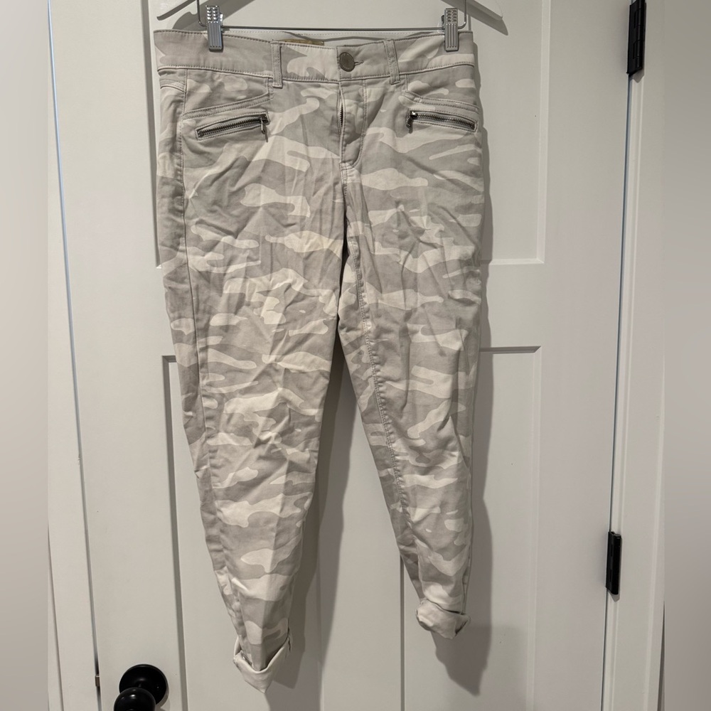 Democracy White & Grey Camo Pants